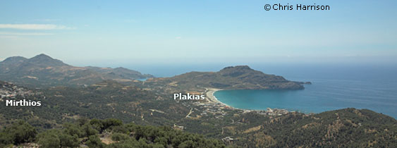 Het panoramische uitzicht van Plakias