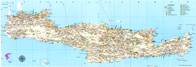 Große Landkarte von Kreta