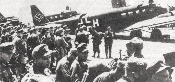 Duitse troepen bereiden zich voor op de invasie op Kreta
