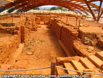 hypostyle crypte in het paleis van Malia