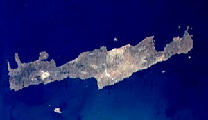 Satellietbeeld Kreta