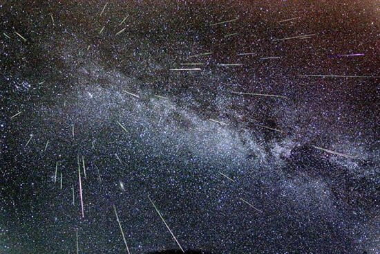 Perseid meteorite shower