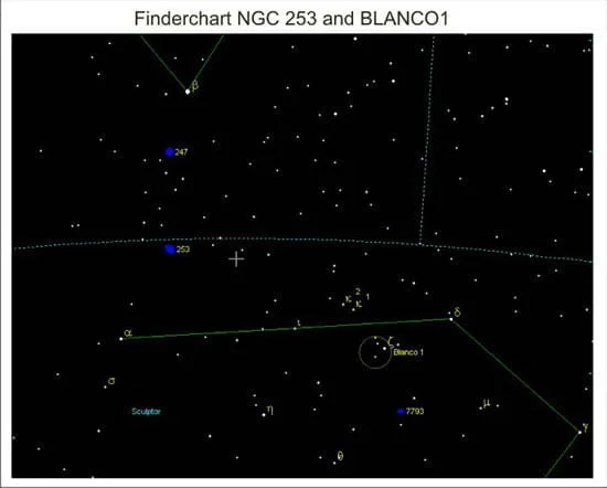 Finderchart NGC-253 and Blanco1