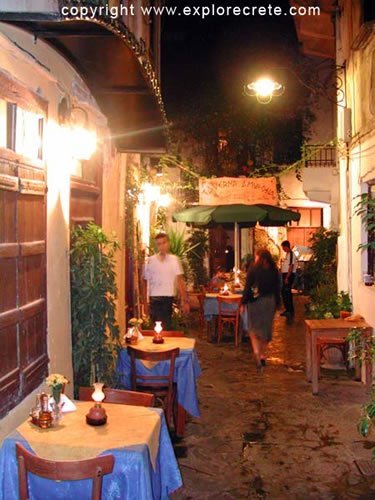 tavernas in the Old Town of Chania
