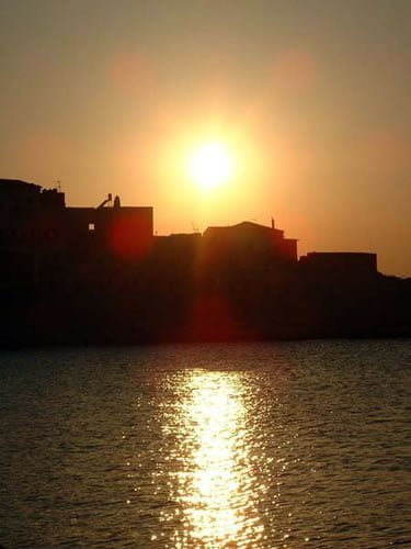 Chania harbour sunset