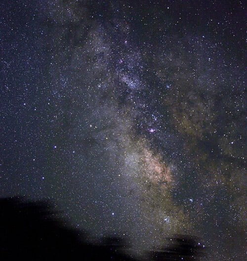 Stars on the night sky of Crete