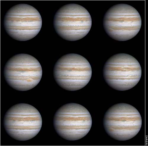 different views of Jupiter