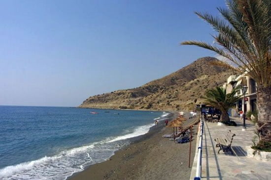 the beach of mirtos or myrtos in crete
