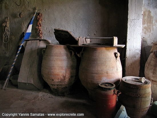  interior of old Cretan house in Pano Gouves