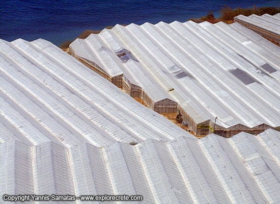greenhouses in the Ierapetra area