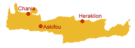 Askifou plateau, map of Crete