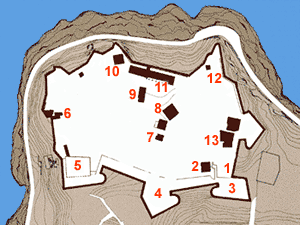 Χάρτης της Φορτέτσας στο Ρέθυμνο