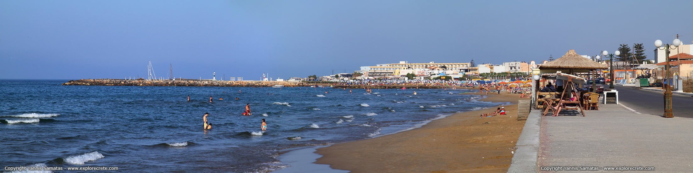 panoramic picture of Gouves beach