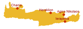 η ιεράπετρα στο χάρτη της Κρήτης
