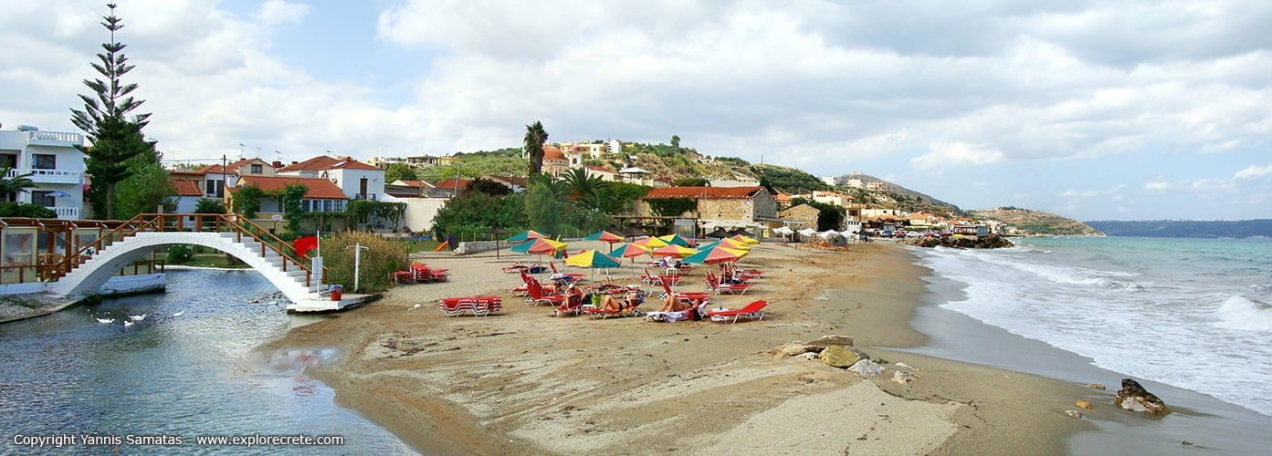 panoramic picture of kalives beach
