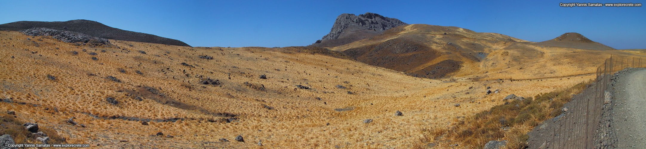 panoramic image of mount kofinas in crete