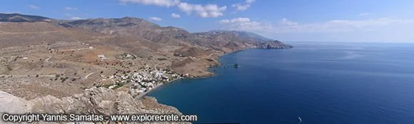 πανοραμικη φωτογραφια του Λεντα και της ακτης