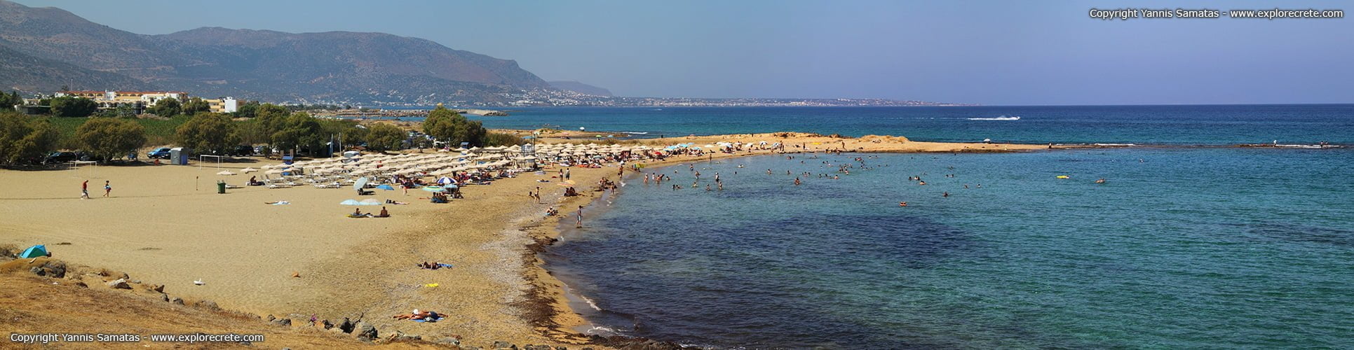 Malia potamos beach panorama