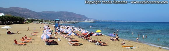 tropical beach in malia