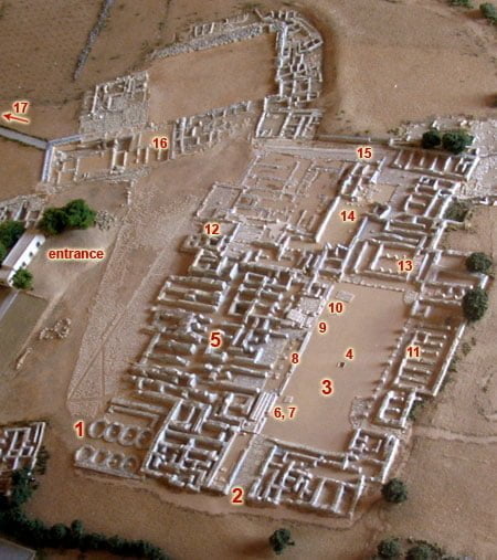 Malia Minoan Palace map