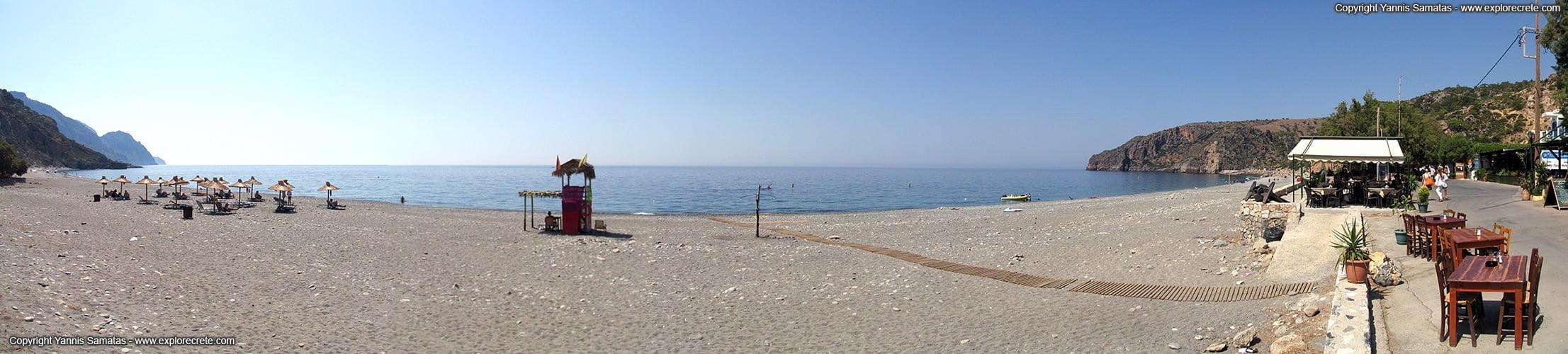 panoramic picture of Sougia beach