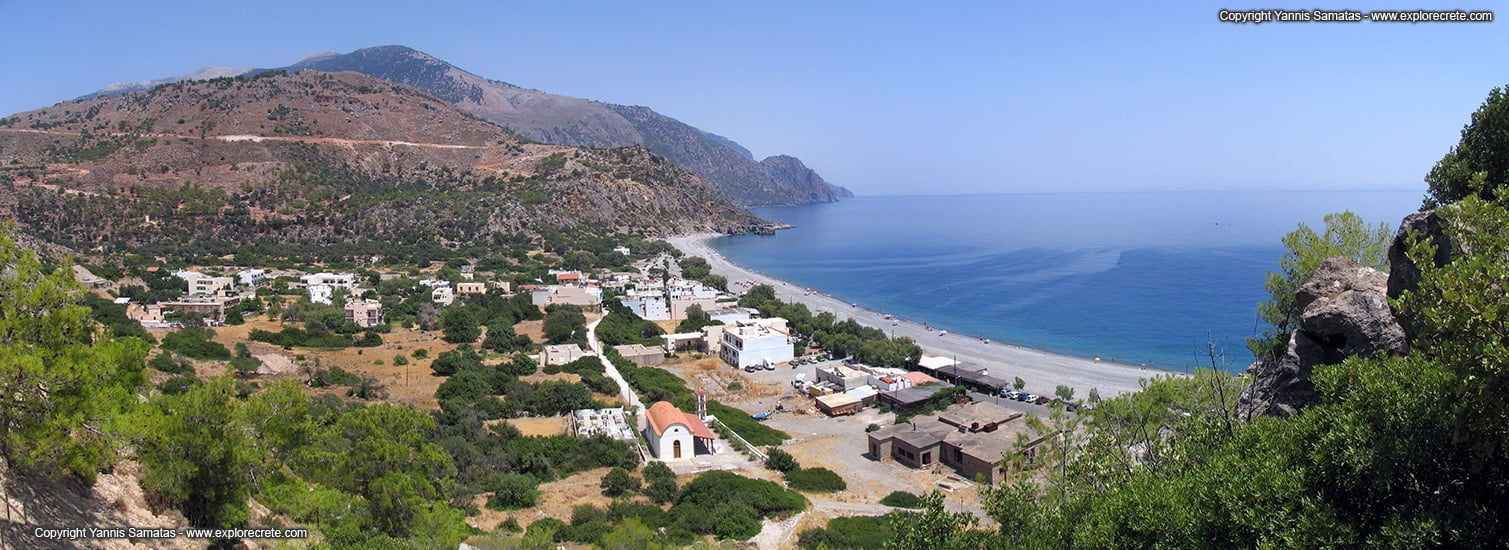 panoramic picture of sougia in crete