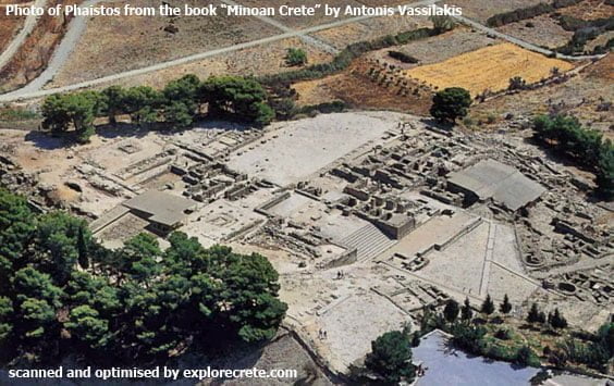 Phaistos Minoan Palace, aerial photo