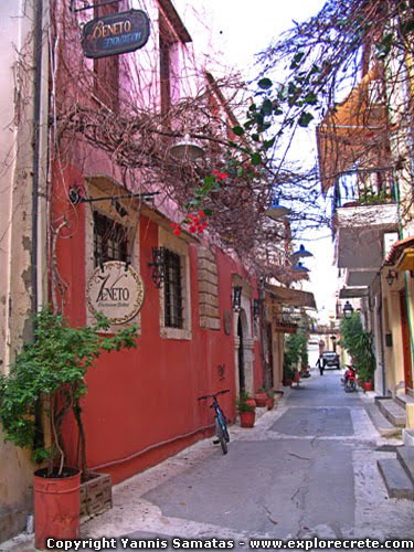 A beautiful street in the old town of Rethymnon