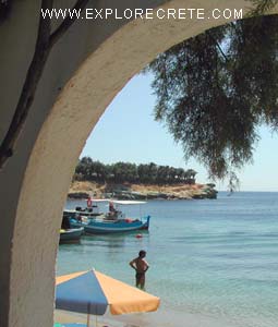 The view from a taverna in Agia Pelagia
