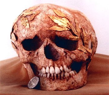 skull of a young athlete at agios nikolaos museum