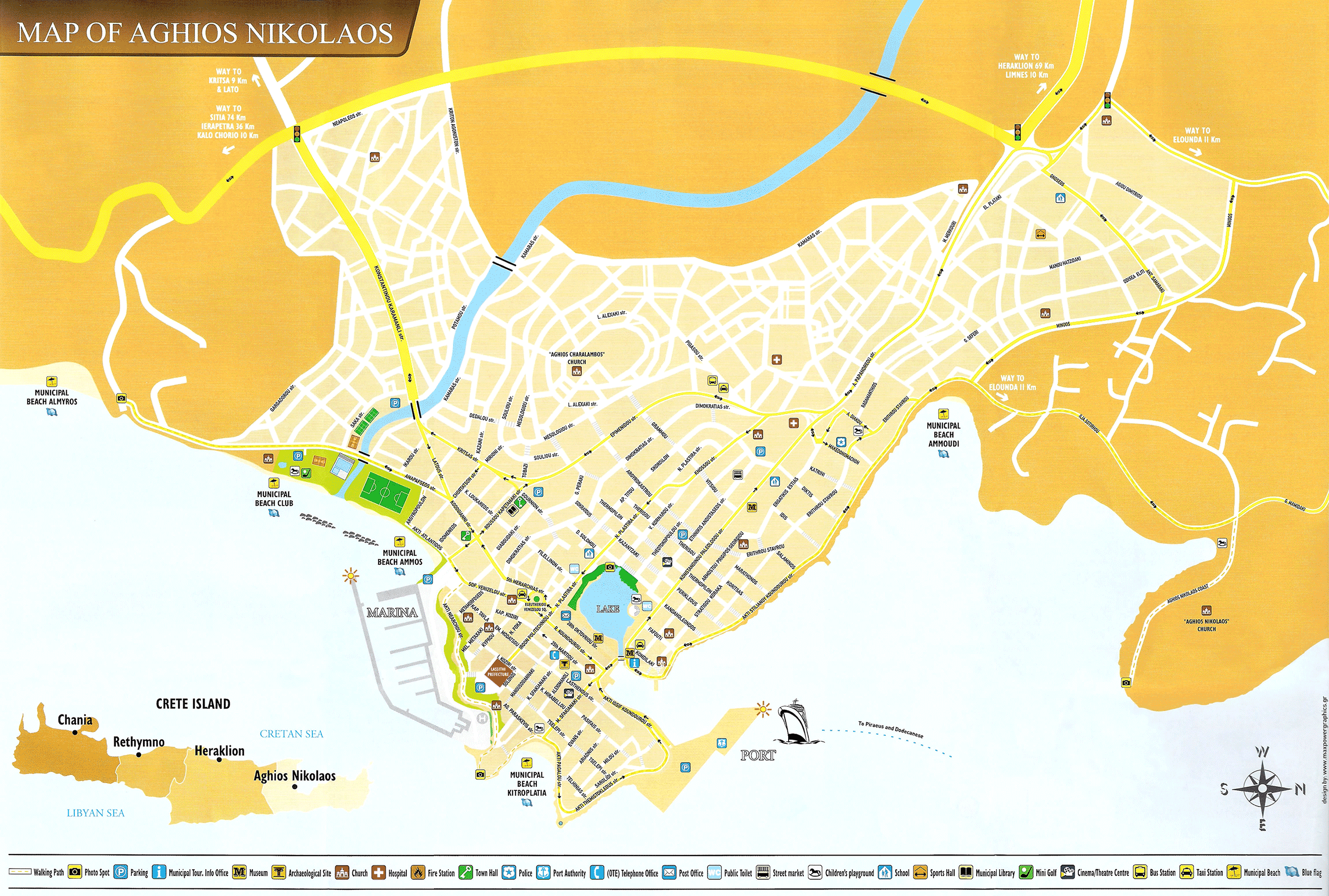 λεπτομερής χάρτης του Αγίου Νικολάου