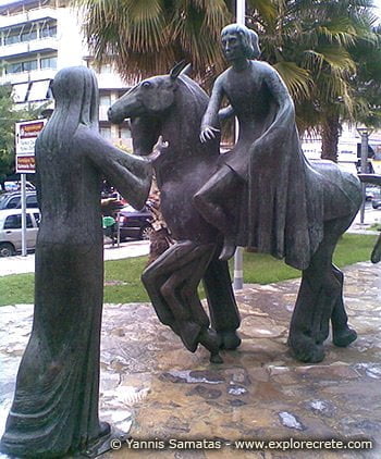 statue of aretoussa and erotokritos