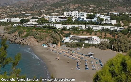 beach at sunwing hotel in makry gialos