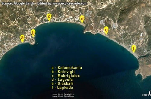 χαρτης με τις παραλιες στο μακρυγιαλο