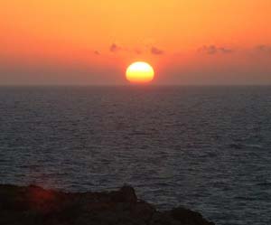 sunset in Crete