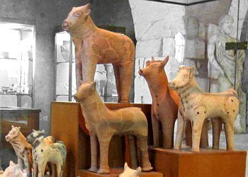 Clay bulls in the Chania Archeological Museum