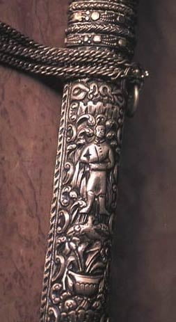 decoration of the silver scabbard of a Cretan dagger