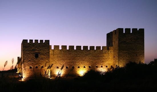 Frangokastello castle at night