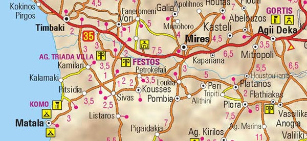 map of messara area in crete