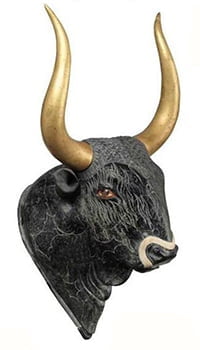 αγγείο σε σχήμα κεφαλής ταύρου από το ανάκτορο της Κνωσού