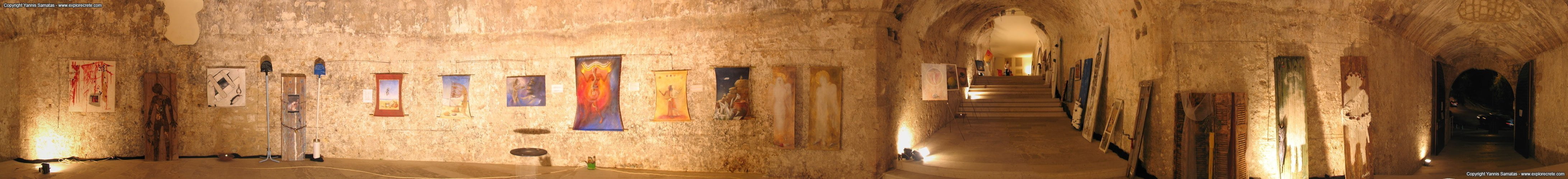 panoramic photo from part exhibition by Barbara Daling and Dimitris Bounakis