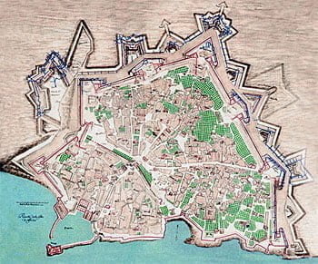 map of the venetian heraklion