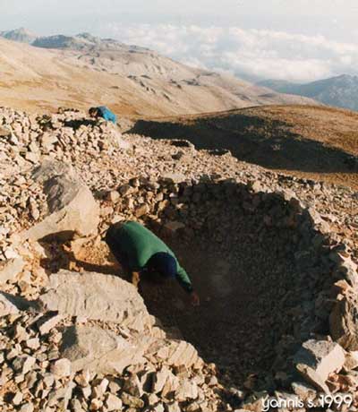 repairing shelters on Ida, Crete