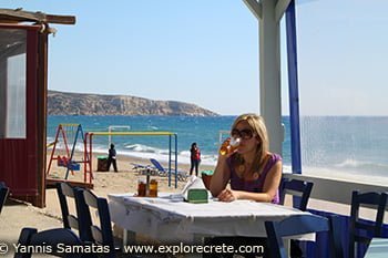 Seaside taverna in Kalamaki, Crete