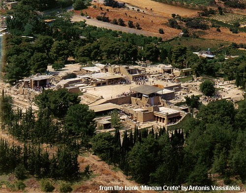 aerial view of knossos