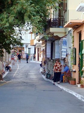 shops in the main street of kritsa