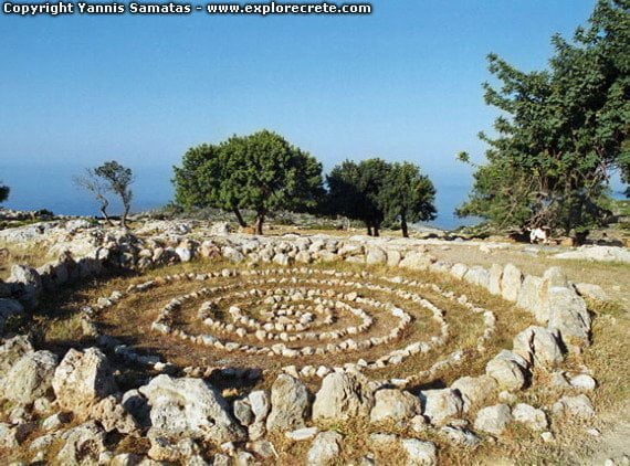 A mysterious spiral of stones in Loutro