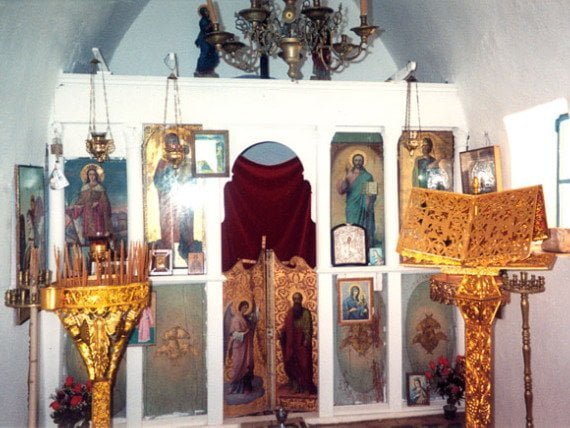 Inside the church of Agia Aikaterini in Anopolis