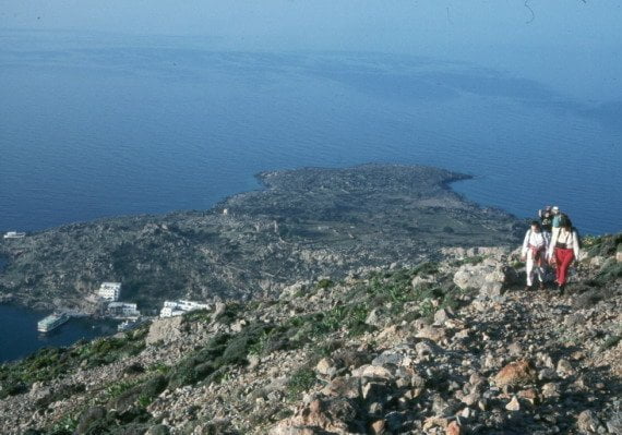 view of Loutro from the path
