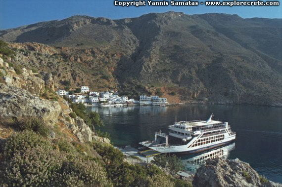 The ferry in Loutro